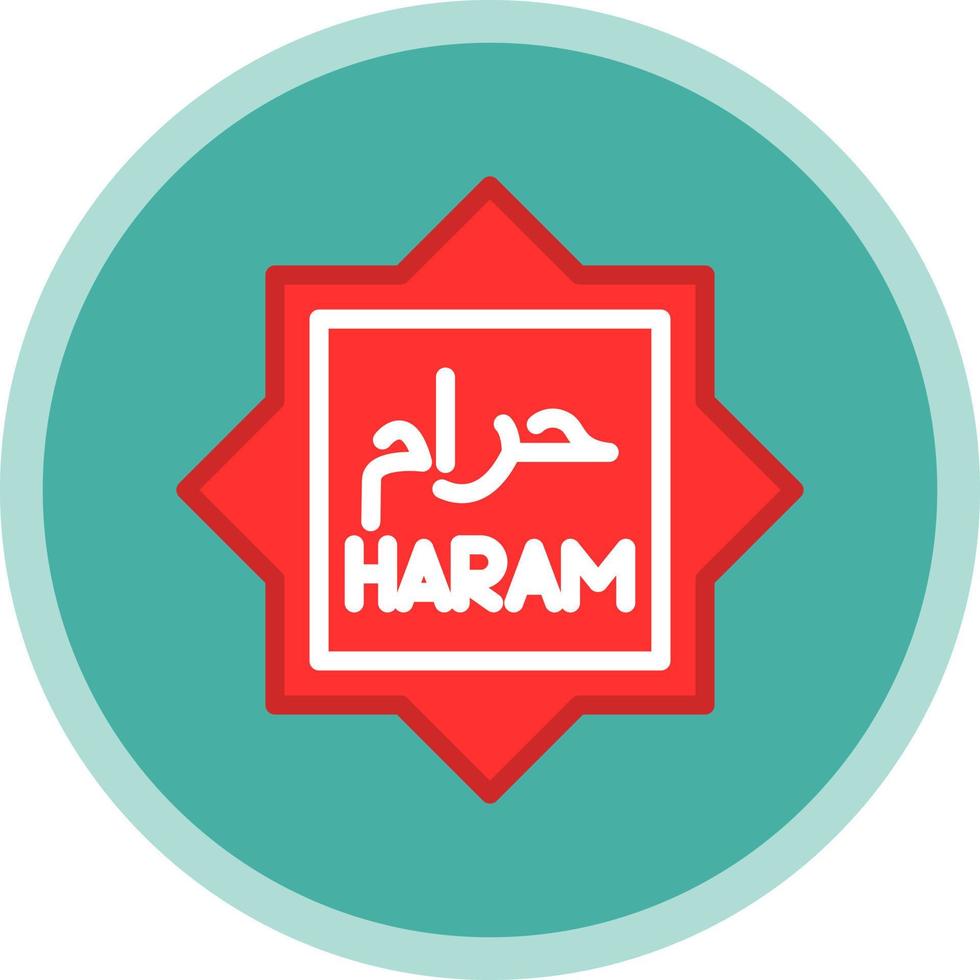 diseño de icono de vector haram