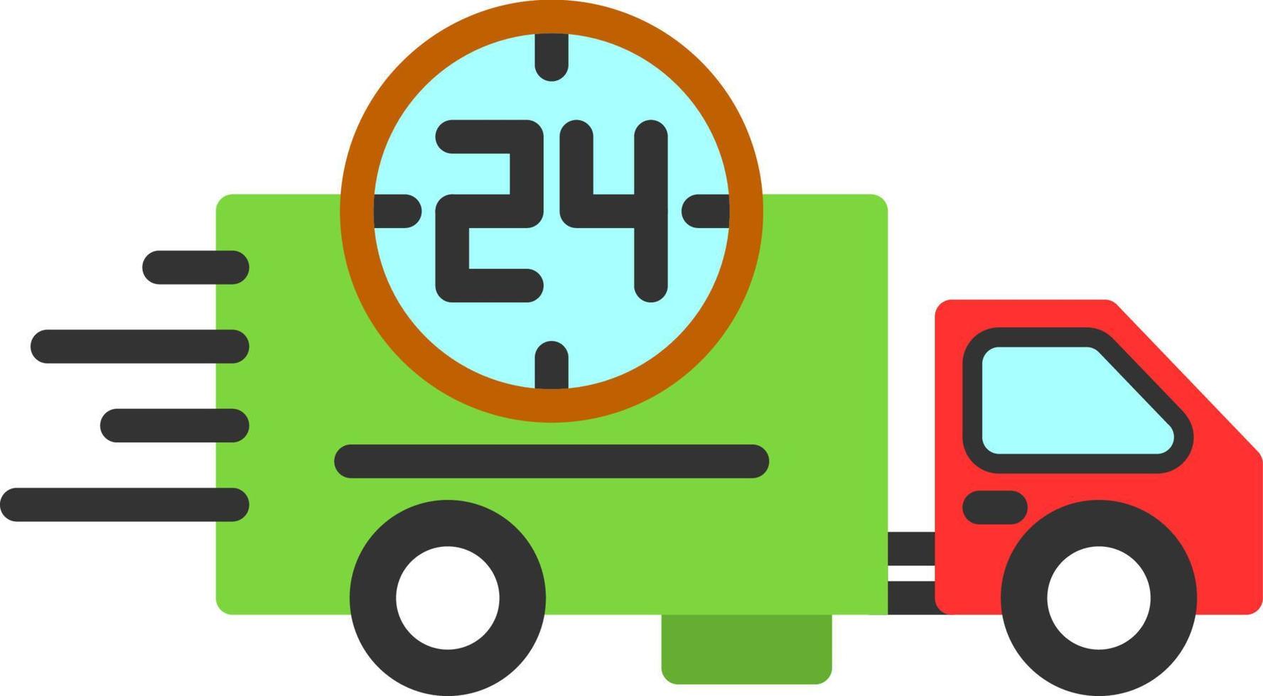 24 Hours Delivery Vector Icon Design