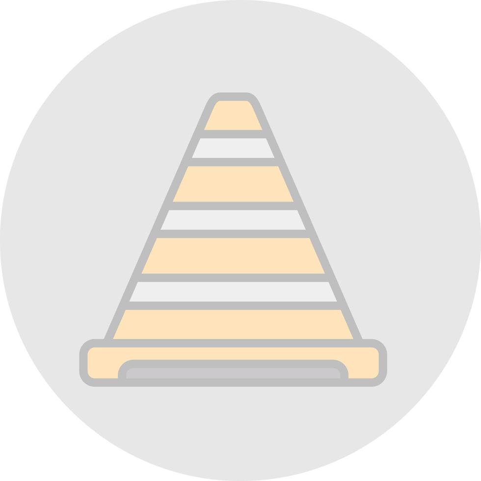 Traffic Cone Vector Icon Design