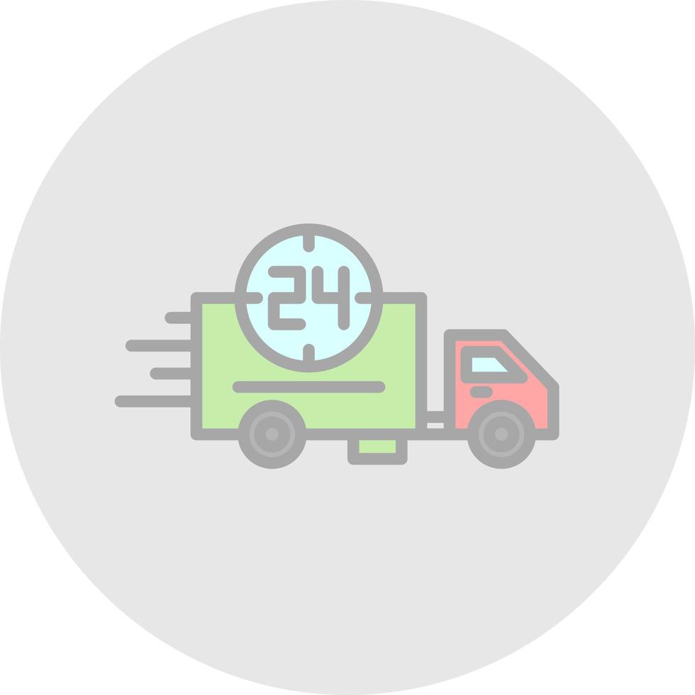 24 Hours Delivery Vector Icon Design