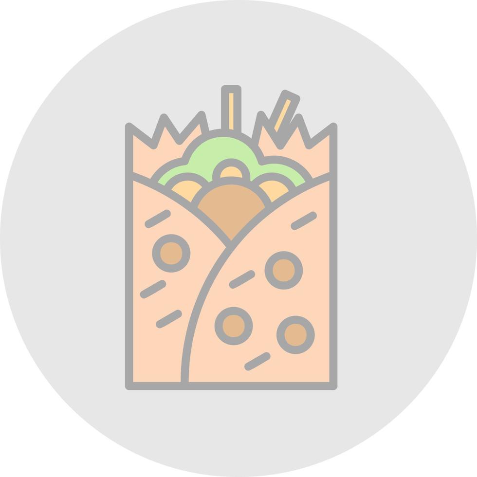 diseño de icono de vector de burrito