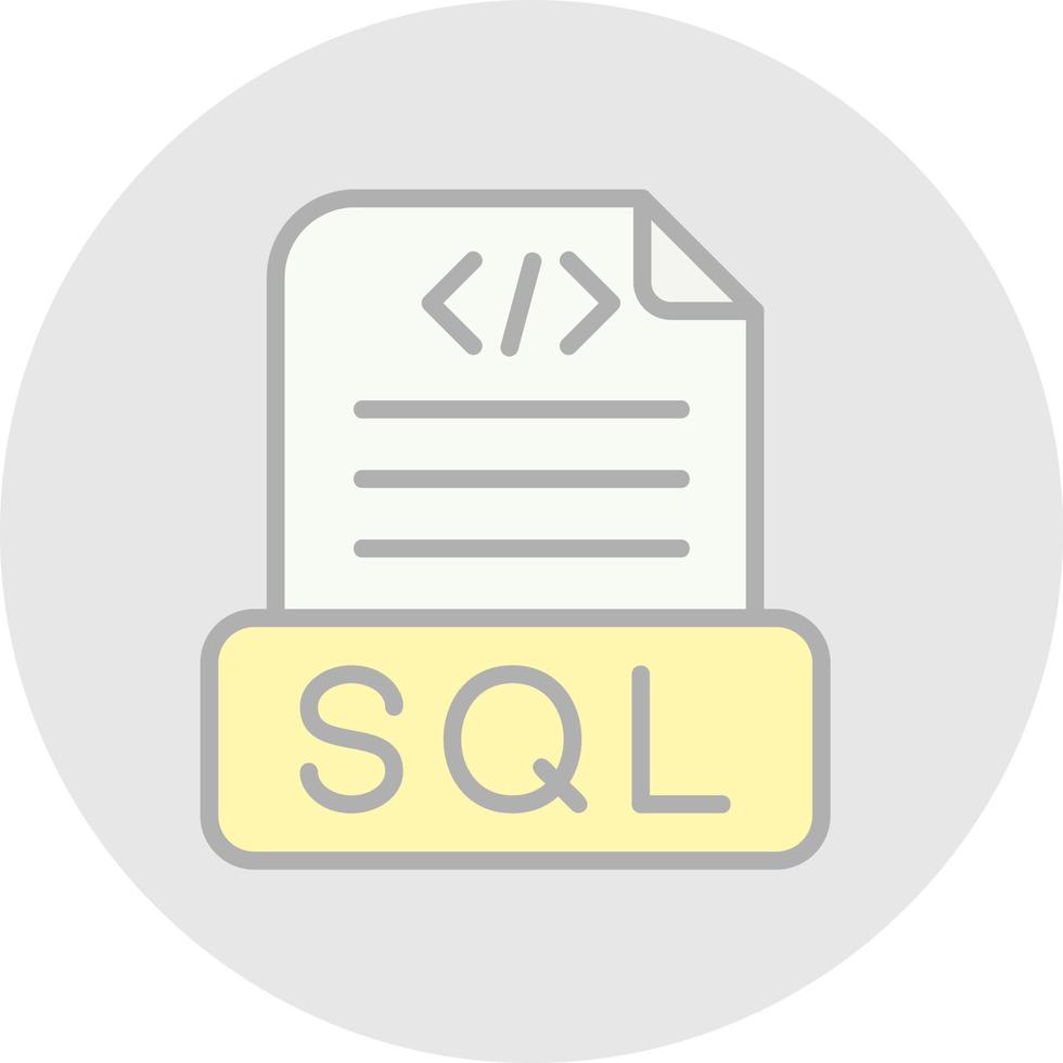 diseño de icono de vector de archivo sql