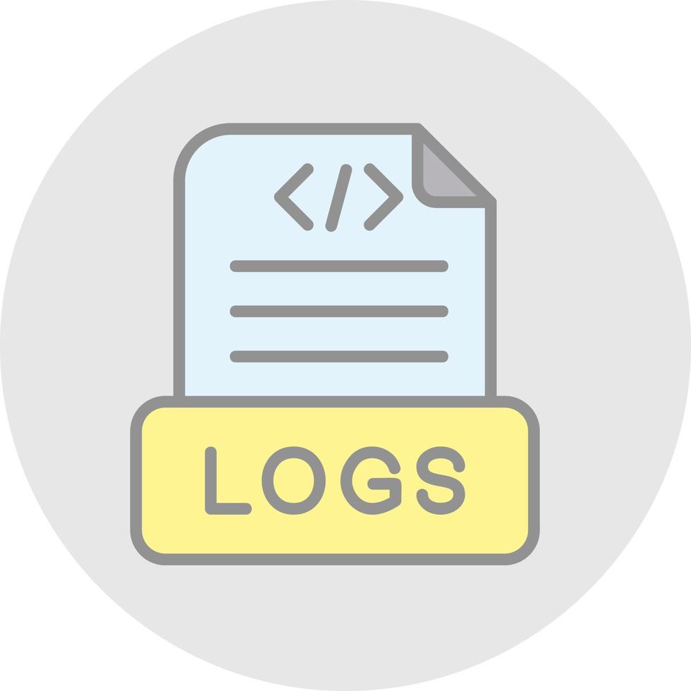 Logs Vector Icon Design