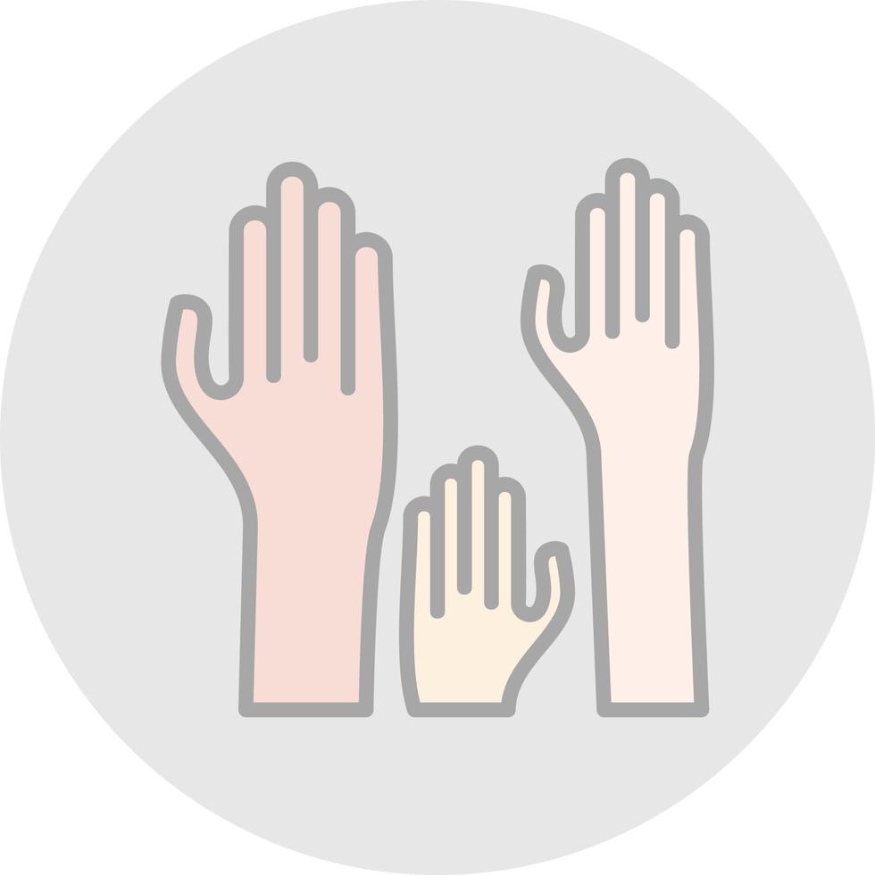 Hands Up Vector Icon Design