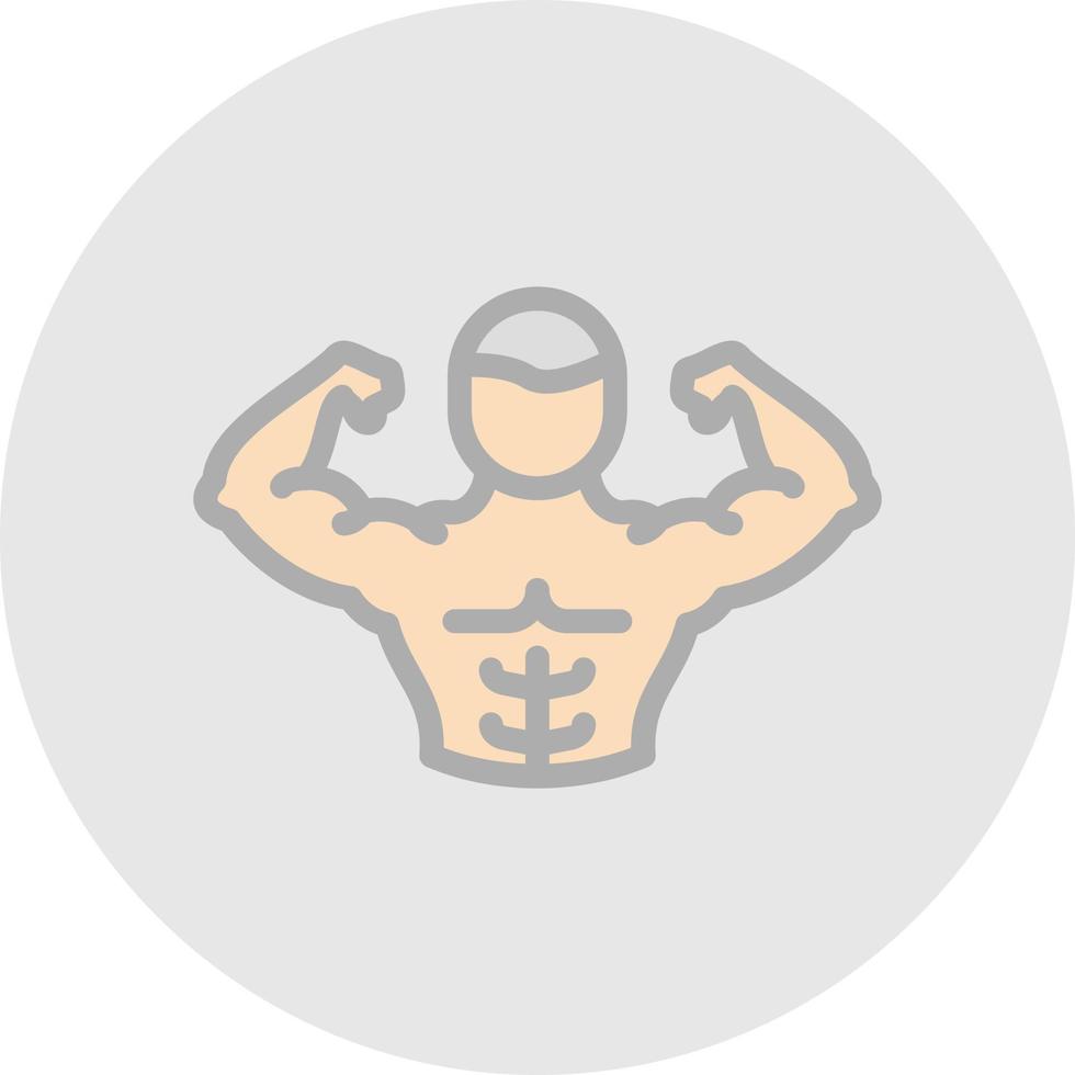 diseño de icono de vector de músculo de cuerpo completo