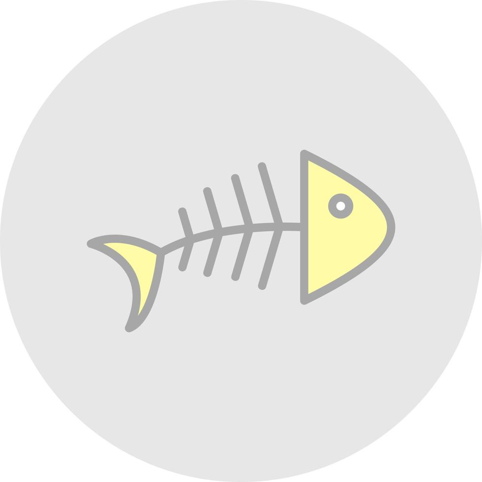 Fish Bone Vector Icon Design