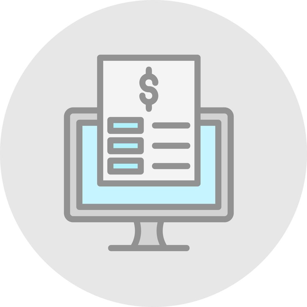 Online Invoice Vector Icon Design