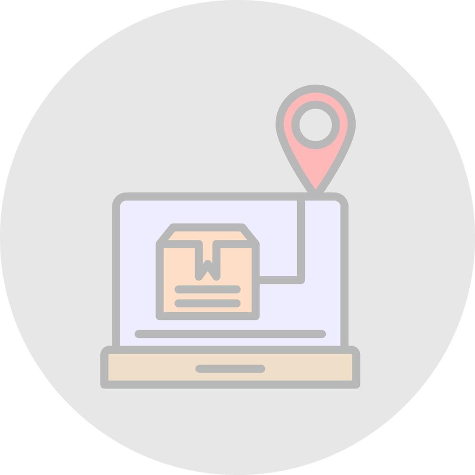 Online Shipment Tracking Vector Icon Design