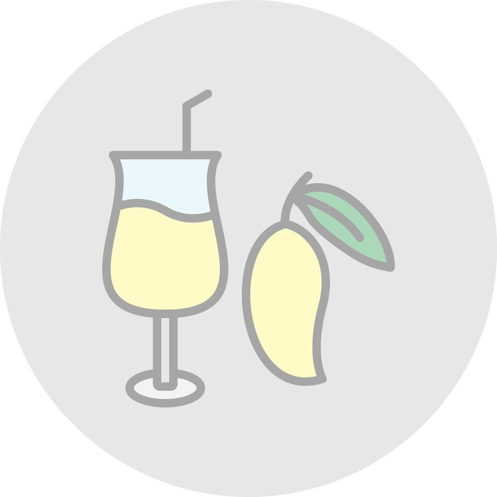 Mango Juice Vector Icon Design