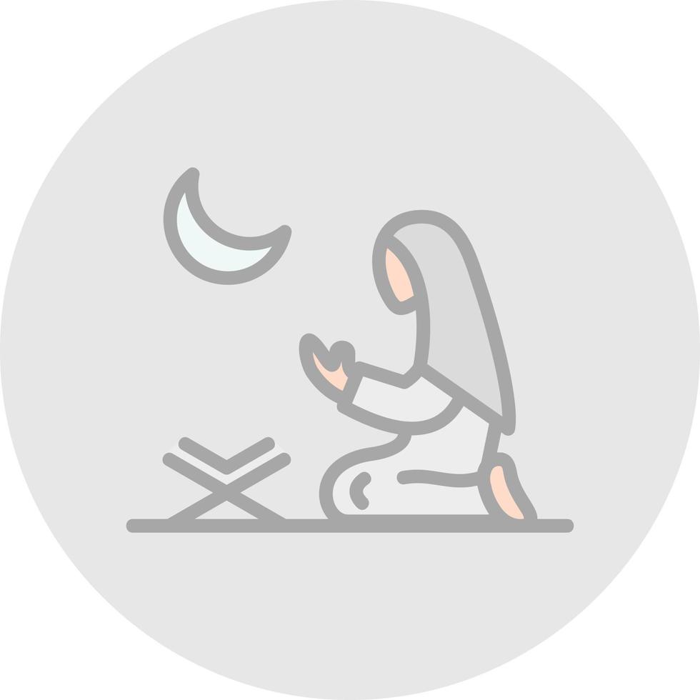 Women Praying Vector Icon Design