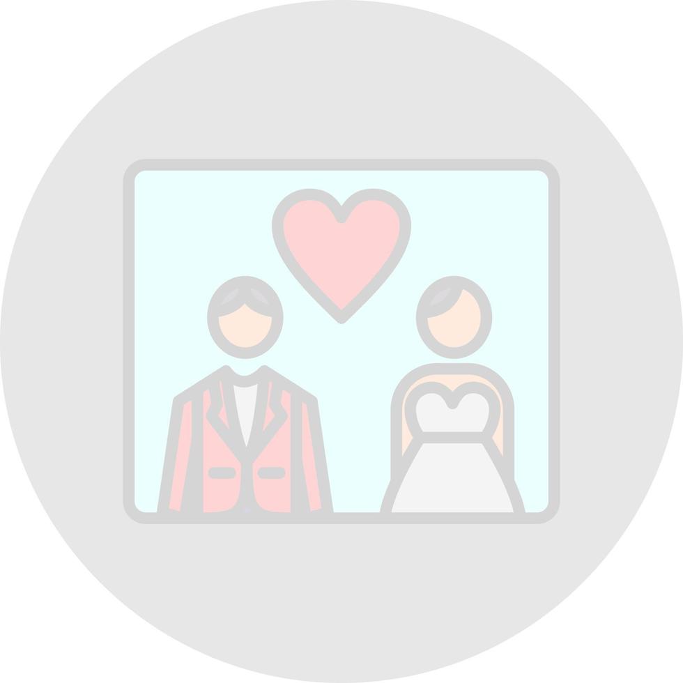 diseño de icono de vector de fotos de boda