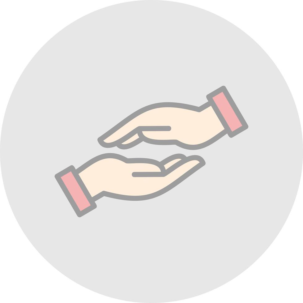 Helping Hand Vector Icon Design