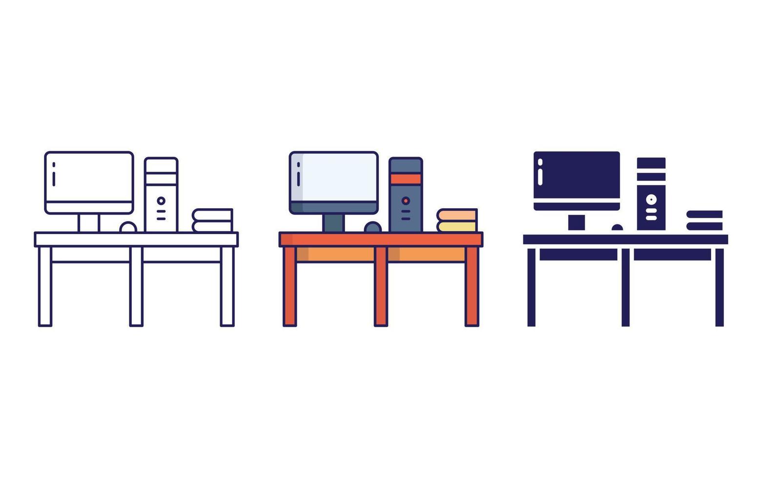 Study table  icon vector