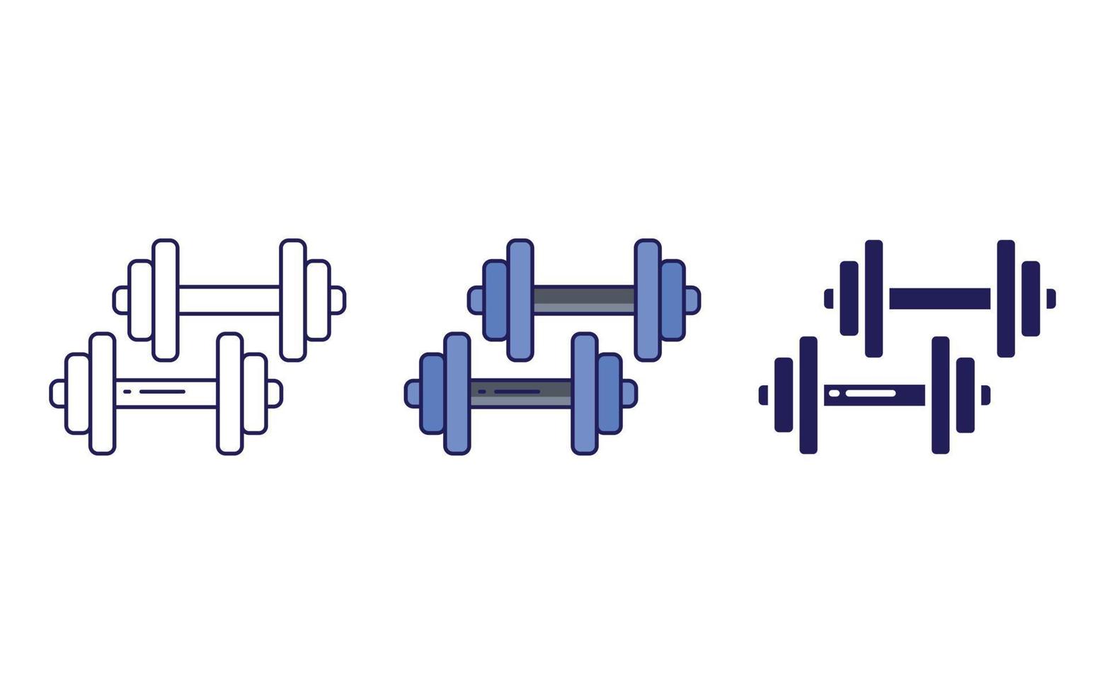 Dumbbell vector icon