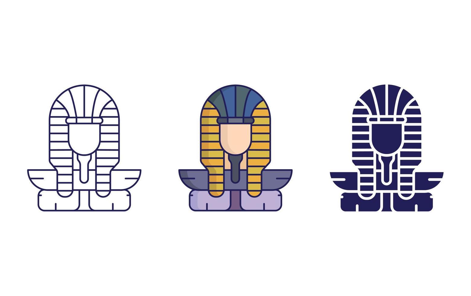 Egyptian Head vector icon