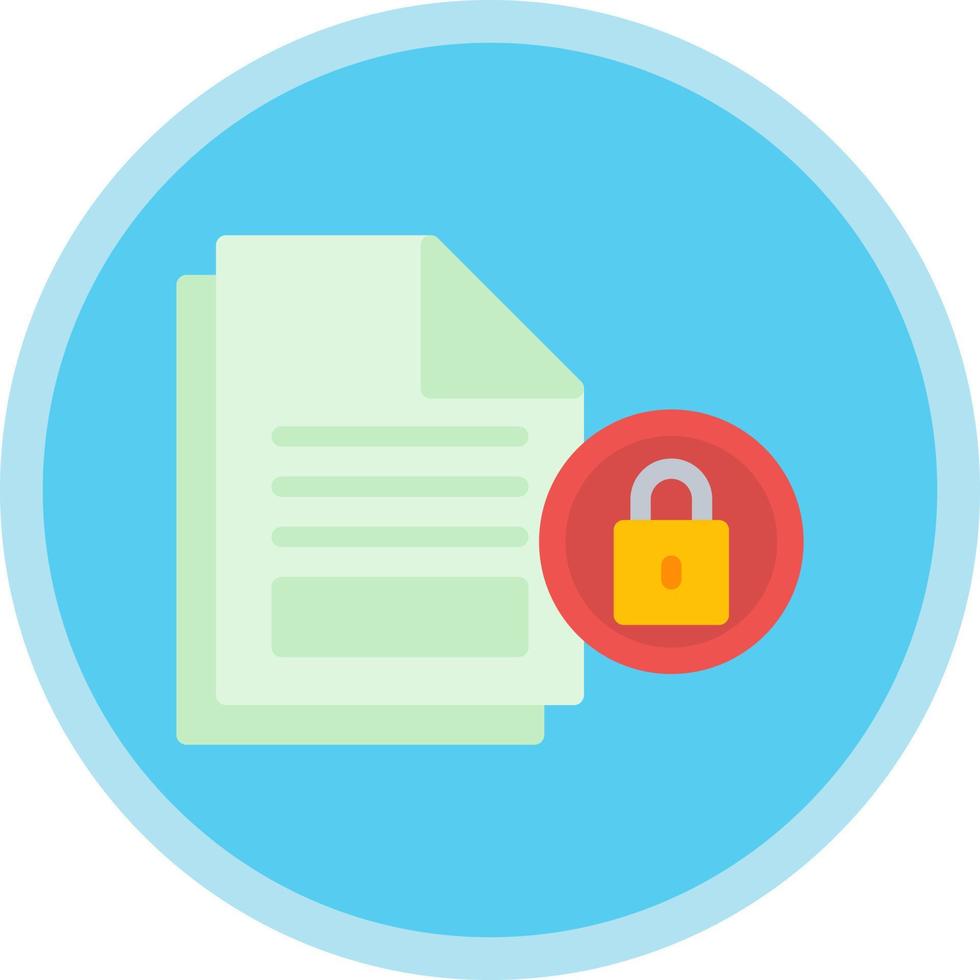 Document Locked Vector Icon Design