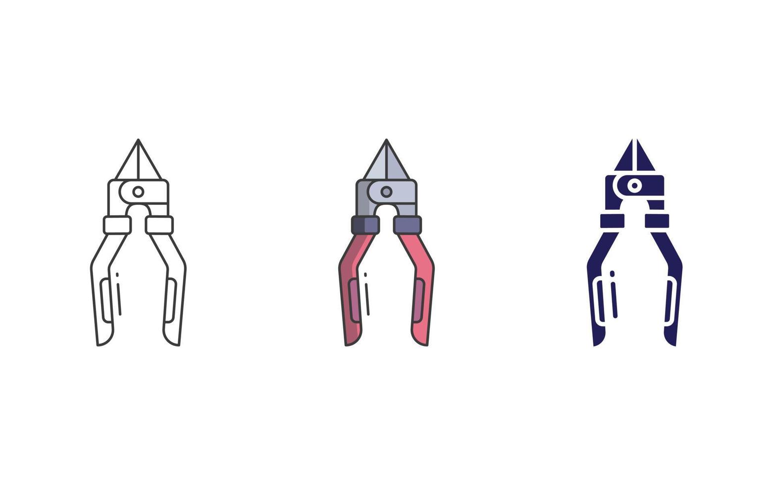 Pliers vector icon
