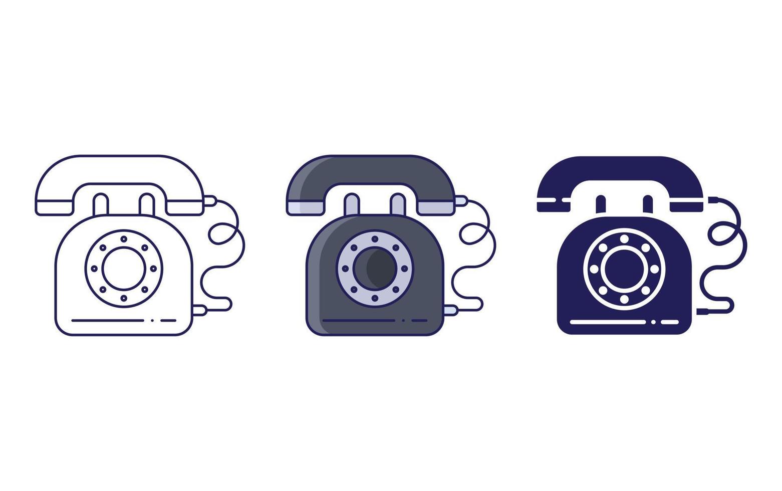 Land phone vector icon