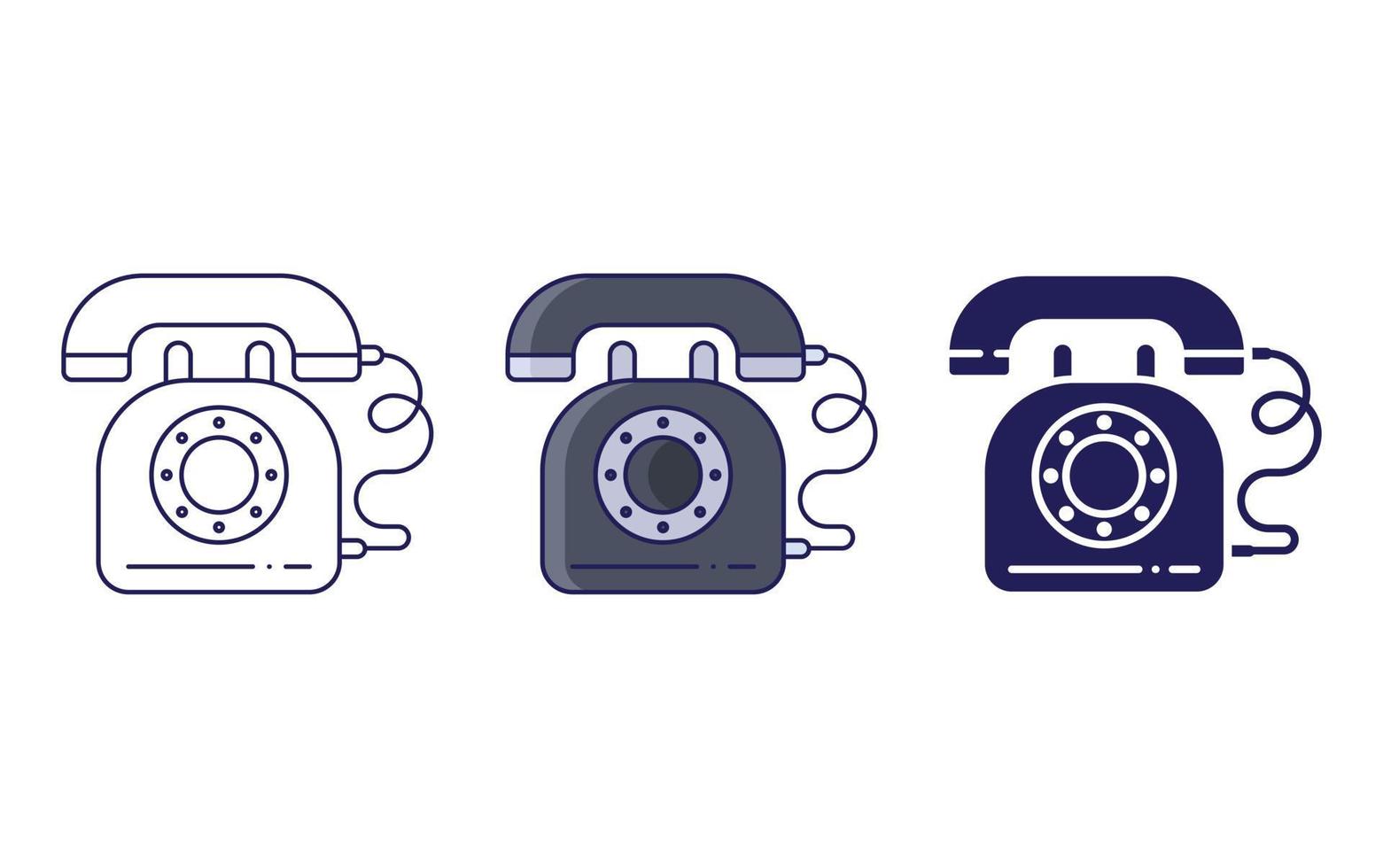 Land phone vector icon