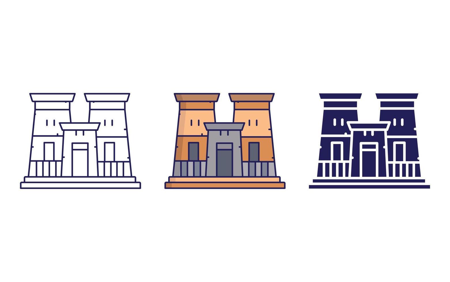 Luxor Temple vector icon