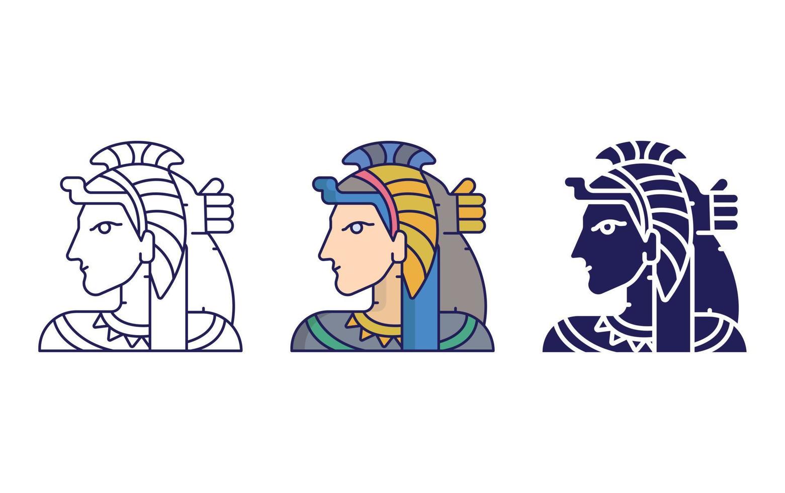 cleopatra vector icono