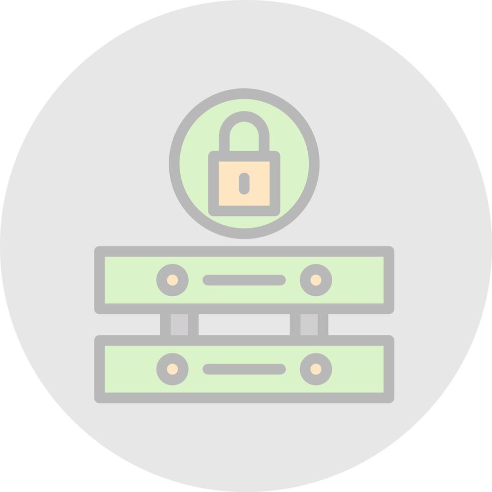 Server Locked Vector Icon Design