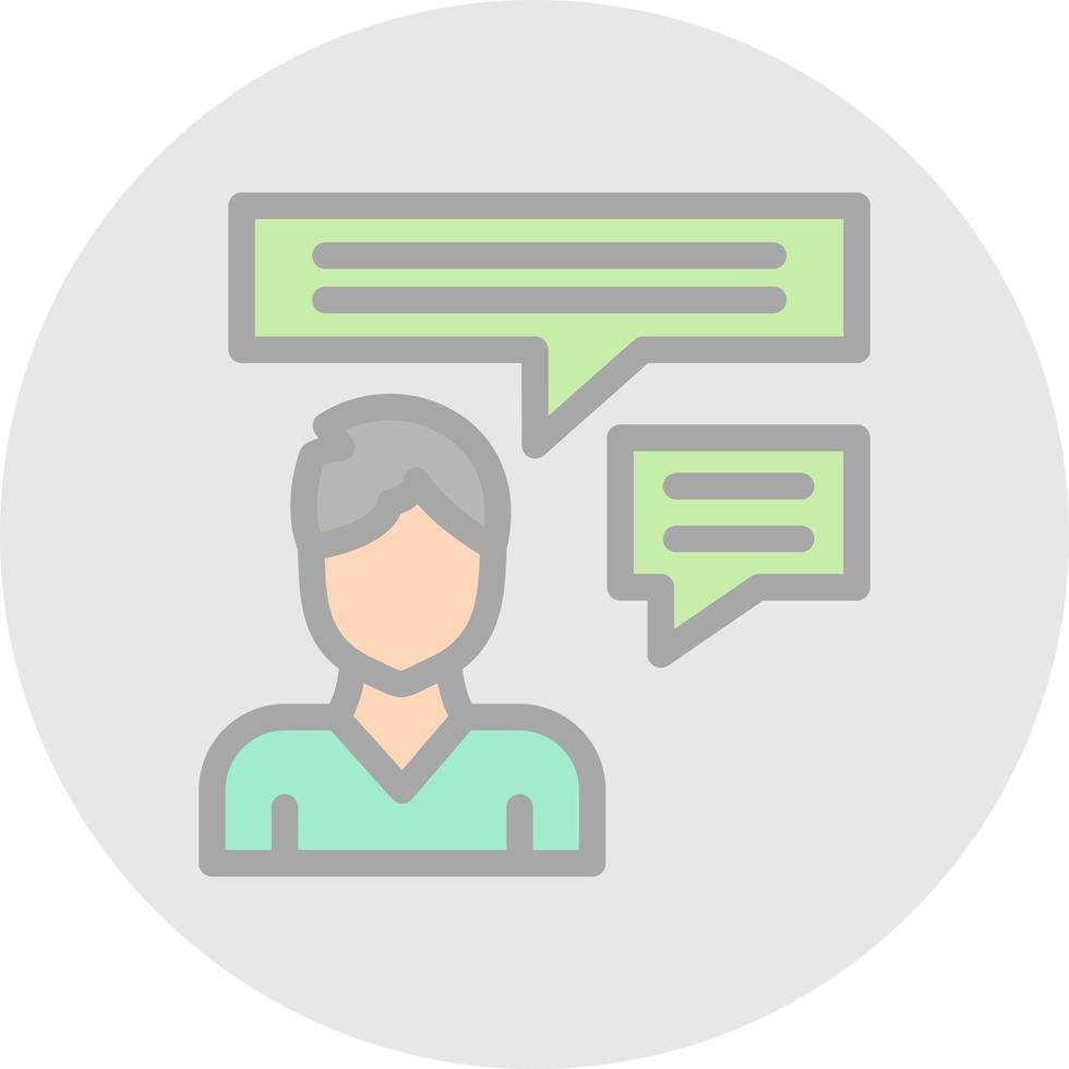 Inner Dialogue Vector Icon Design