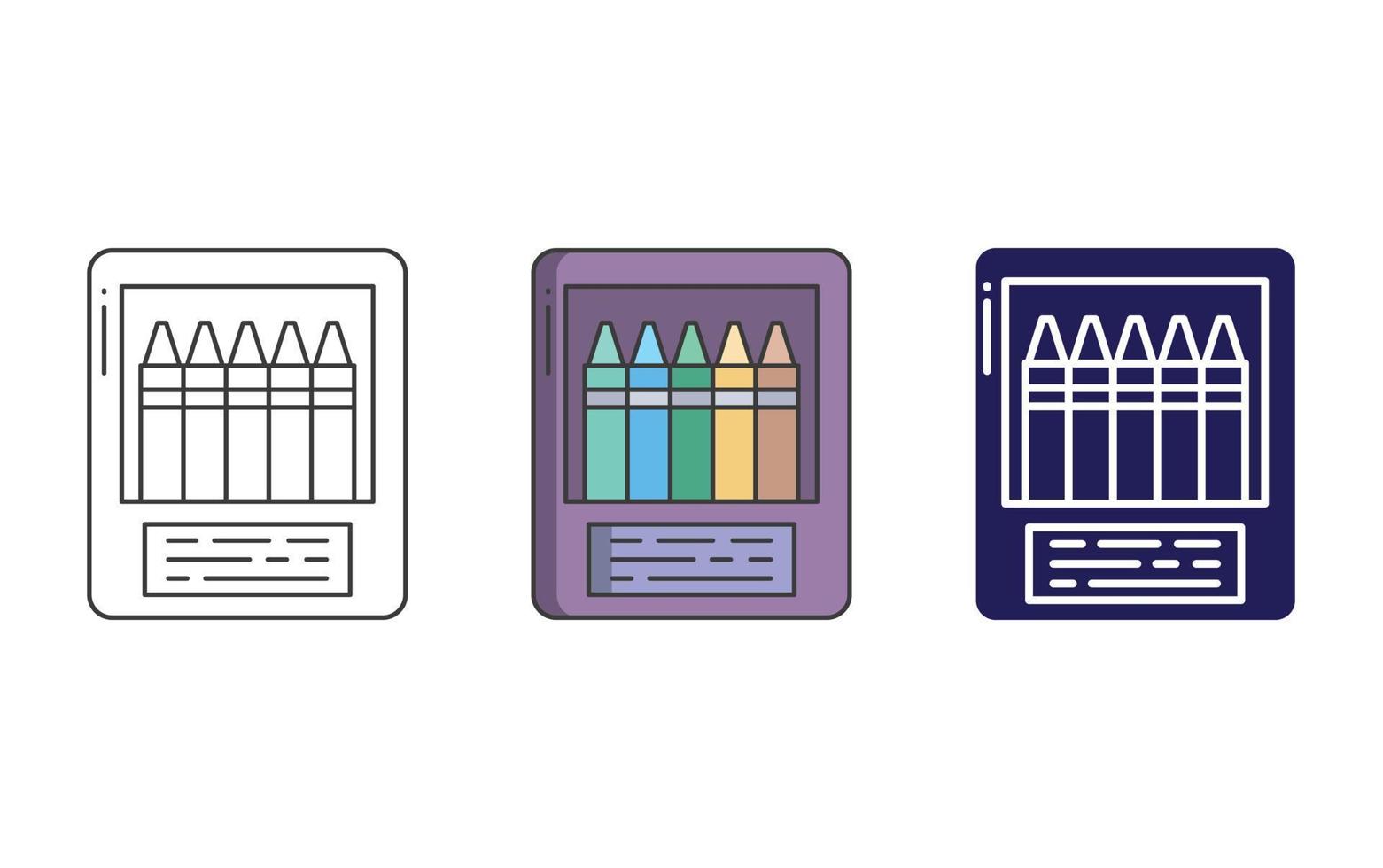 Crayons vector icon