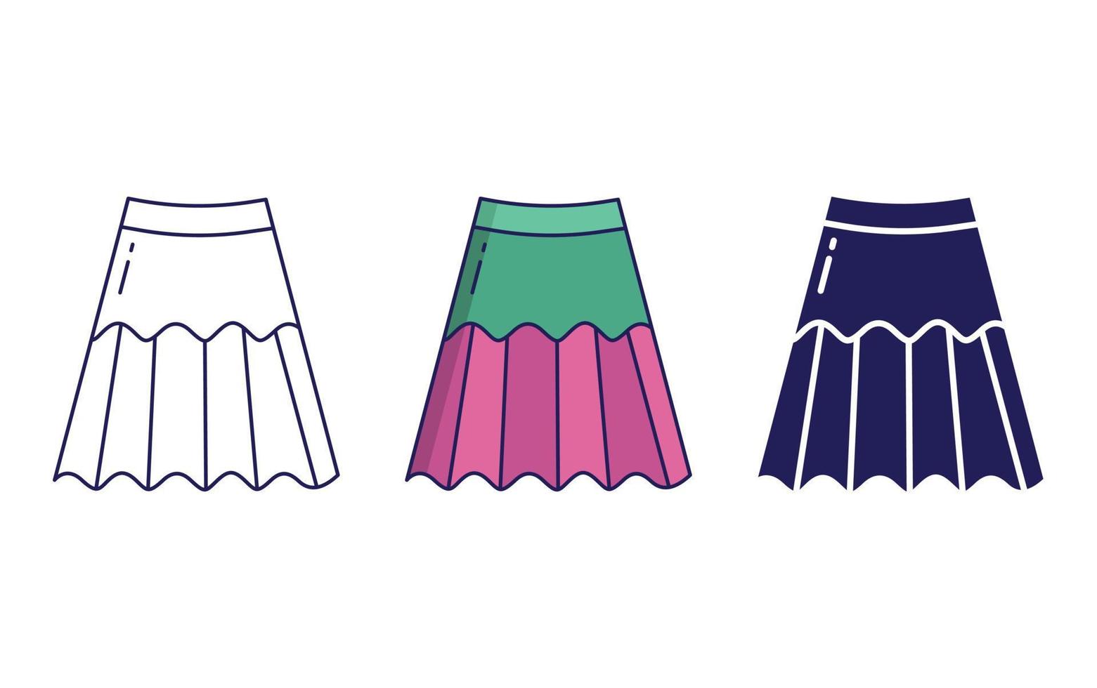 Semi Skirt vector icon