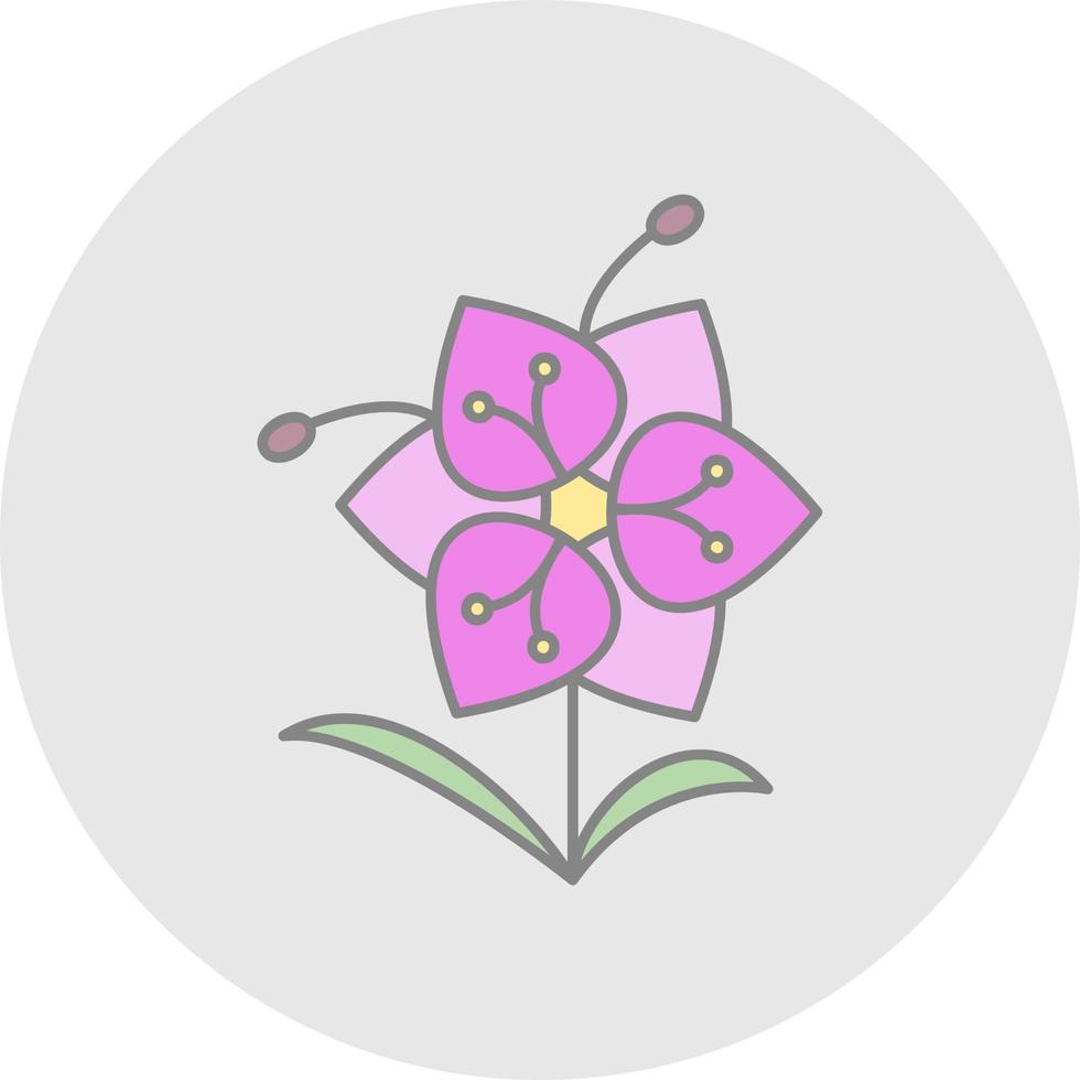 Orchid Vector Icon Design