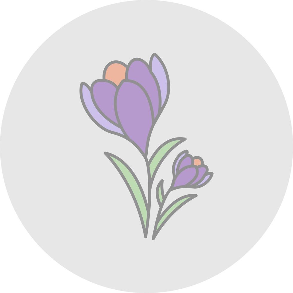 Crocus Vector Icon Design