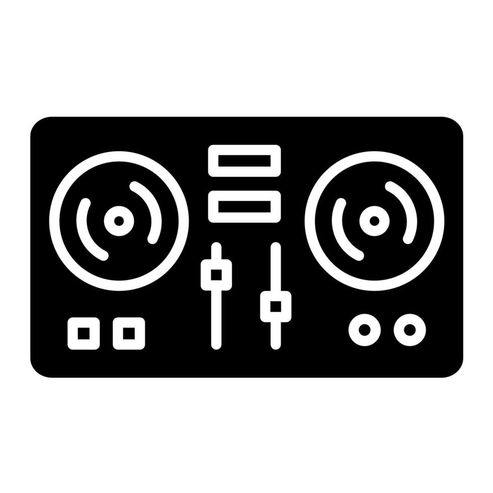 icono de vector de DJ