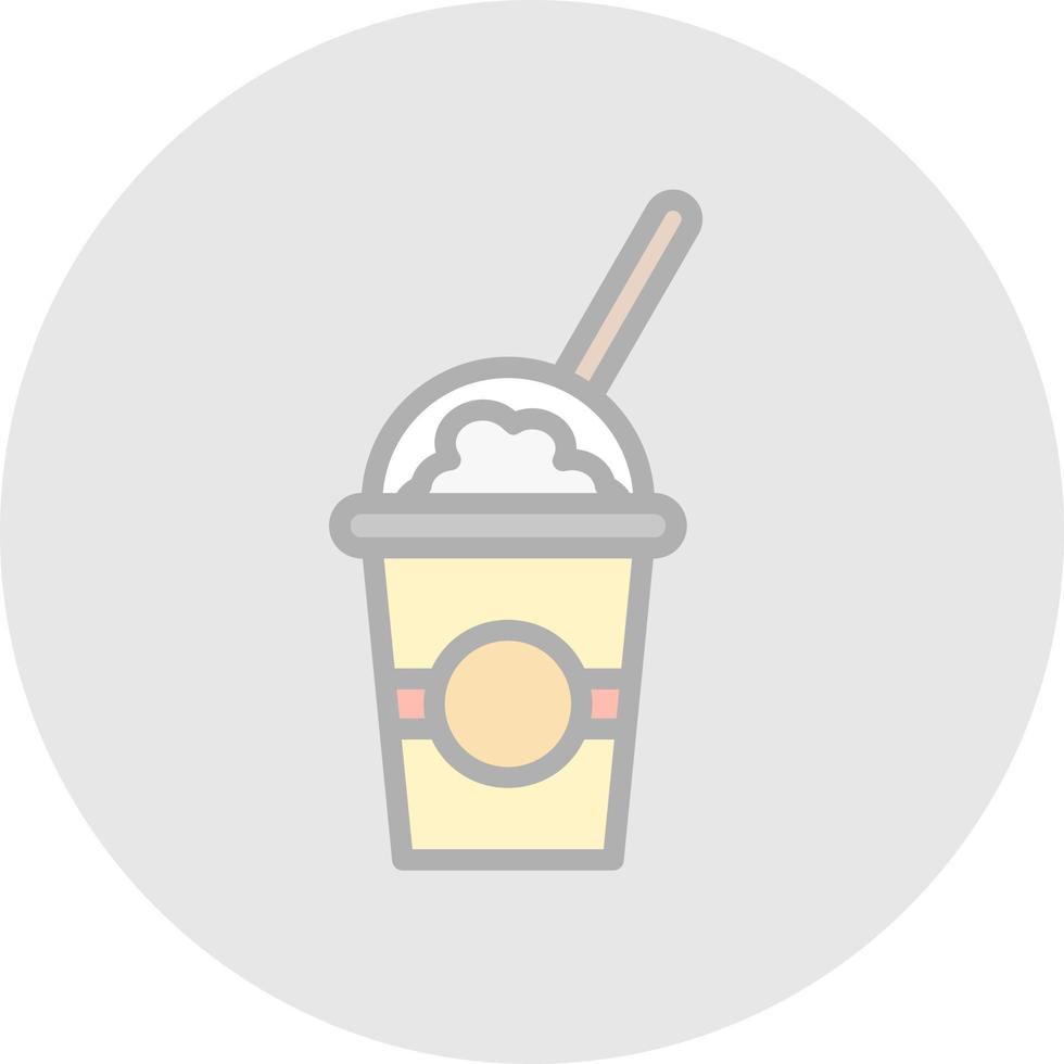 Milkshake Vector Icon Design