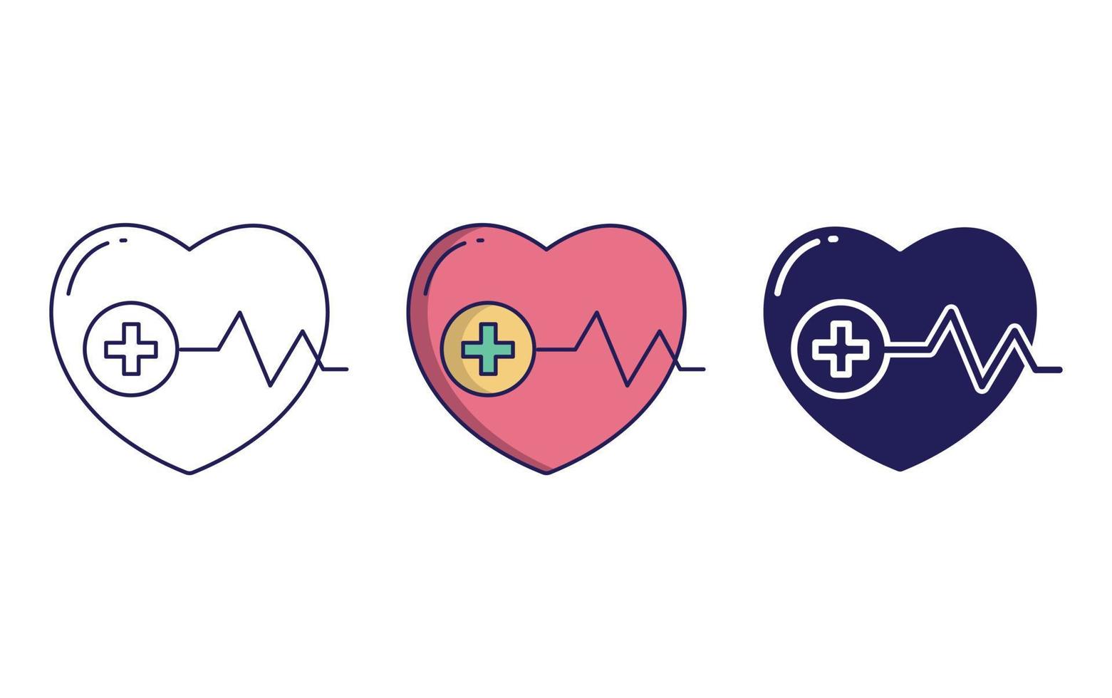 corazón salud vector icono