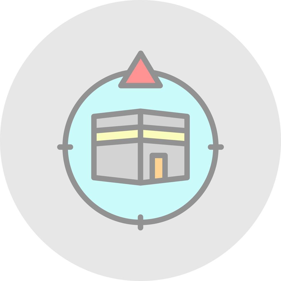 Qibla Direction Vector Icon Design