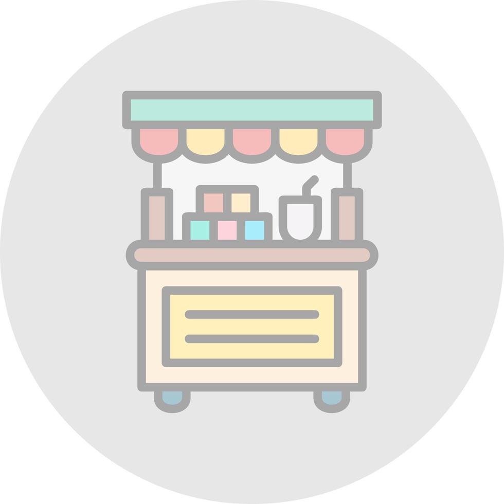 Donation Stall Vector Icon Design