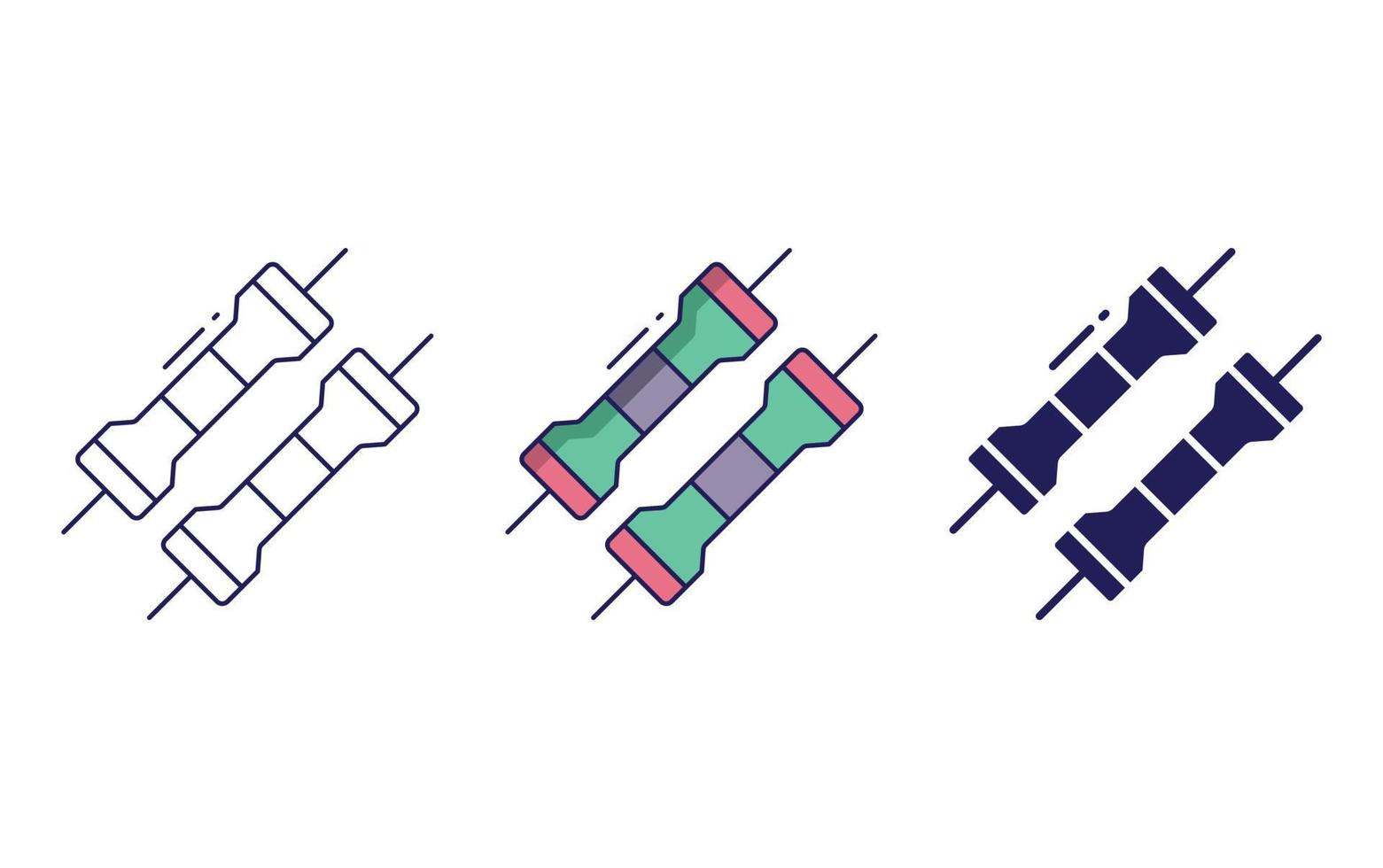 Resistor vector icon