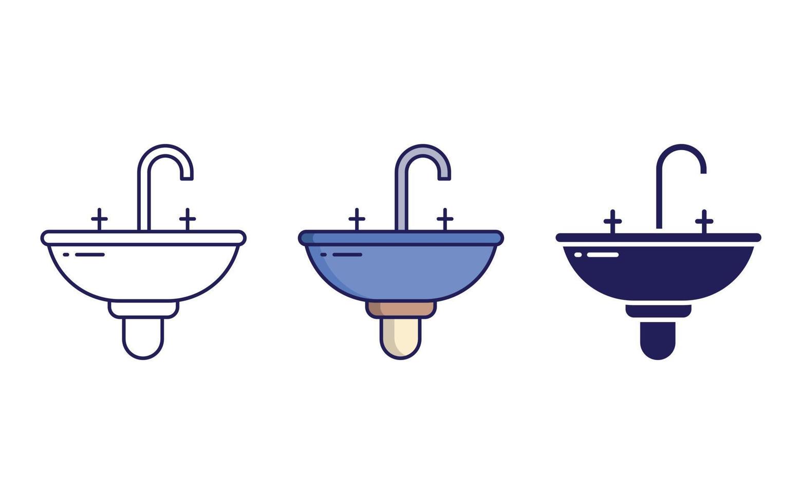 Wash Basin icon vector