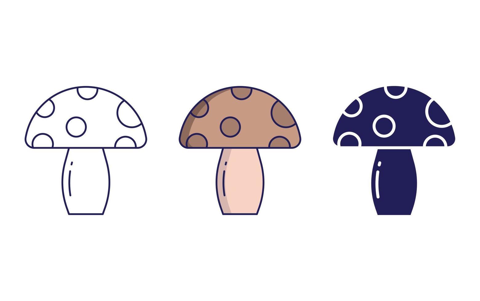 Mushroom vector icon