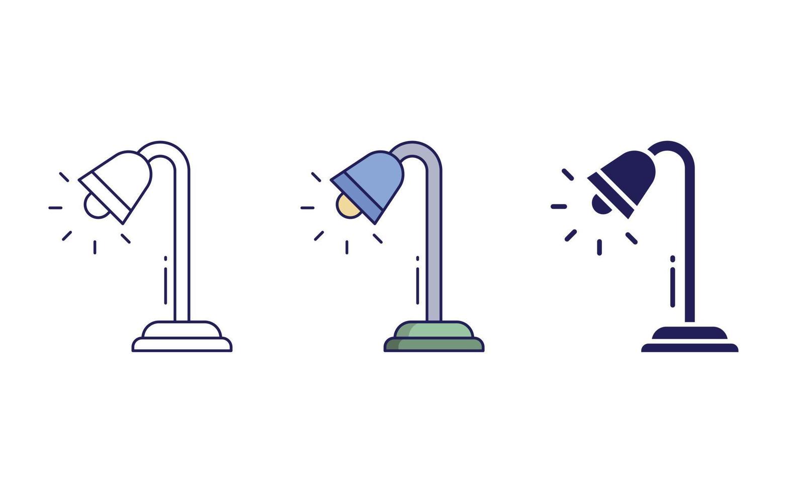 Table lamp vector icon