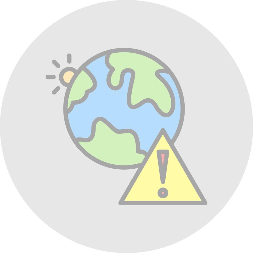 Earth Danger Vector Icon Design