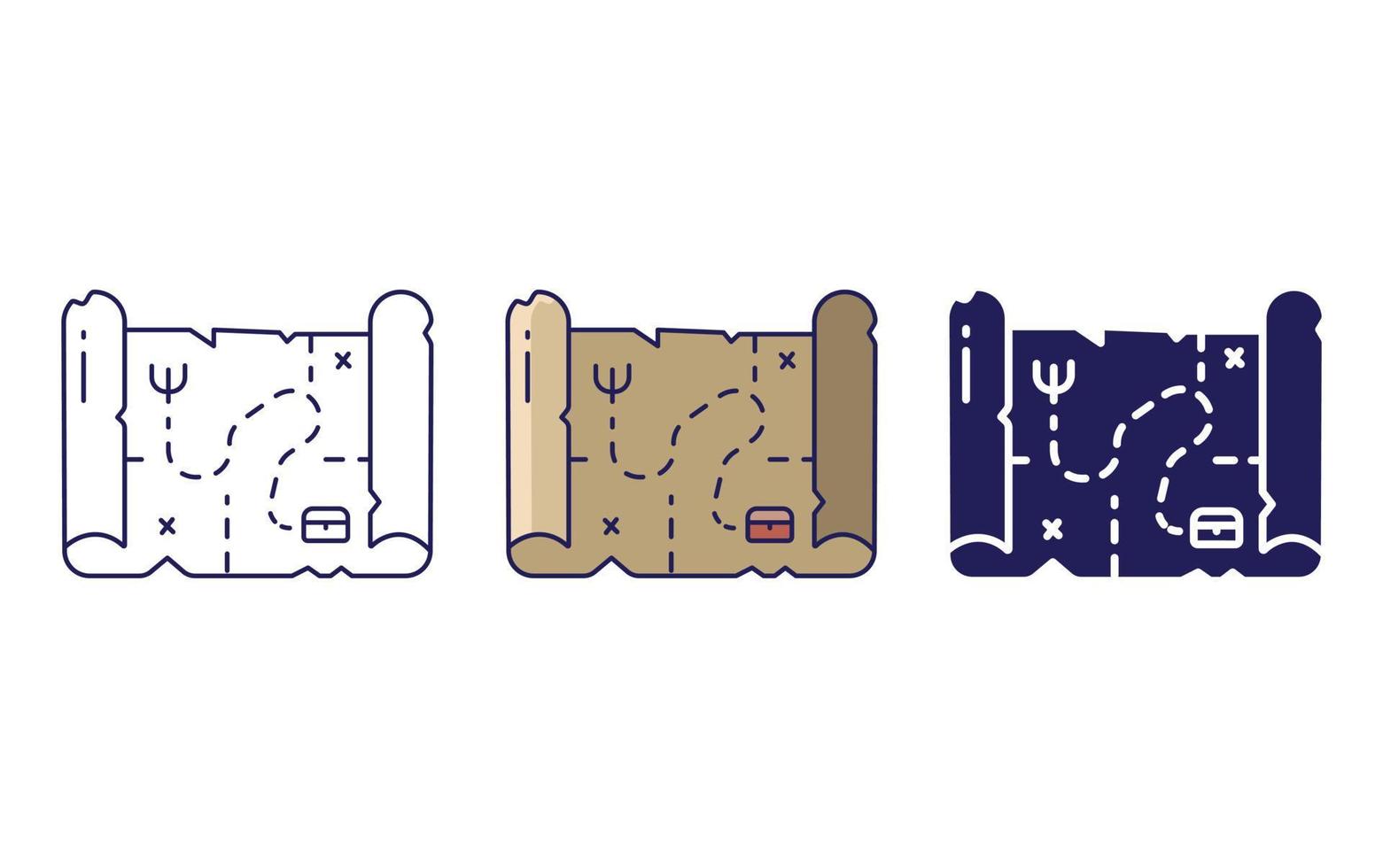 Treasure Map vector icon