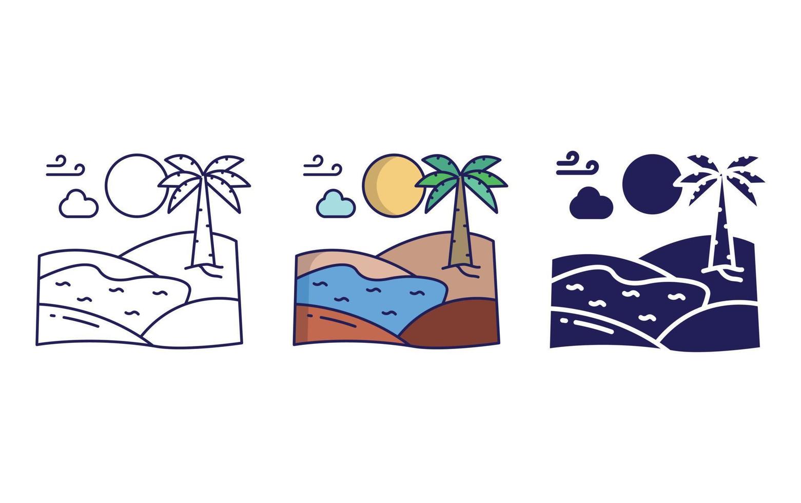 Oasis vector icon