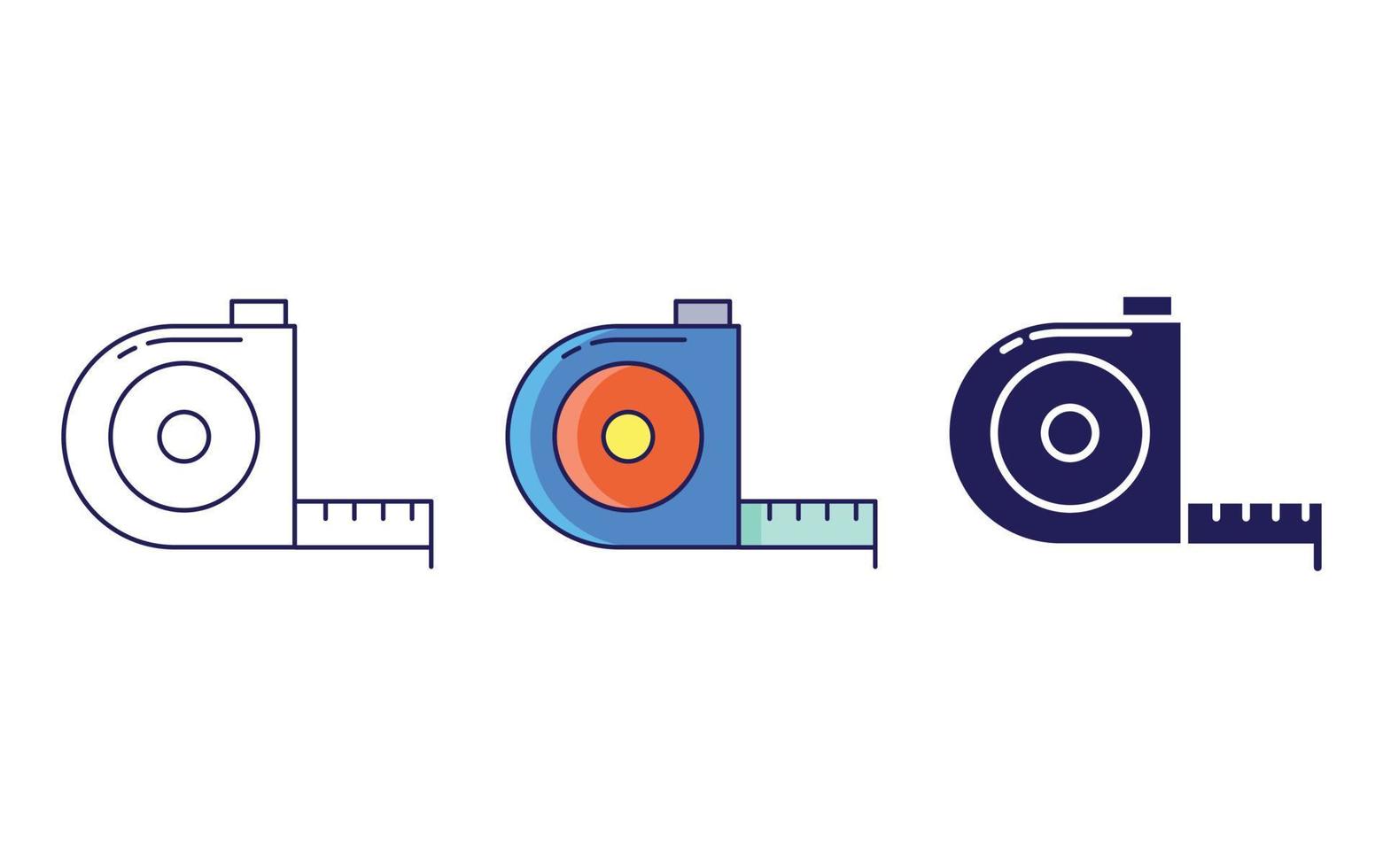 measuring tape vector icon