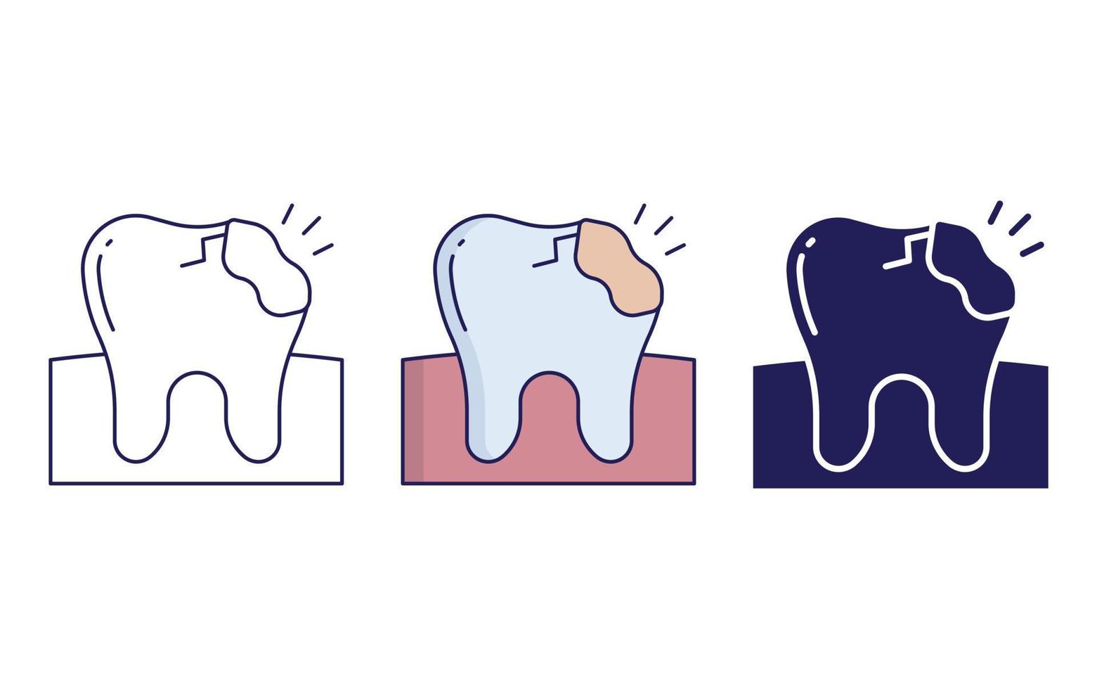 Cavity vector icon