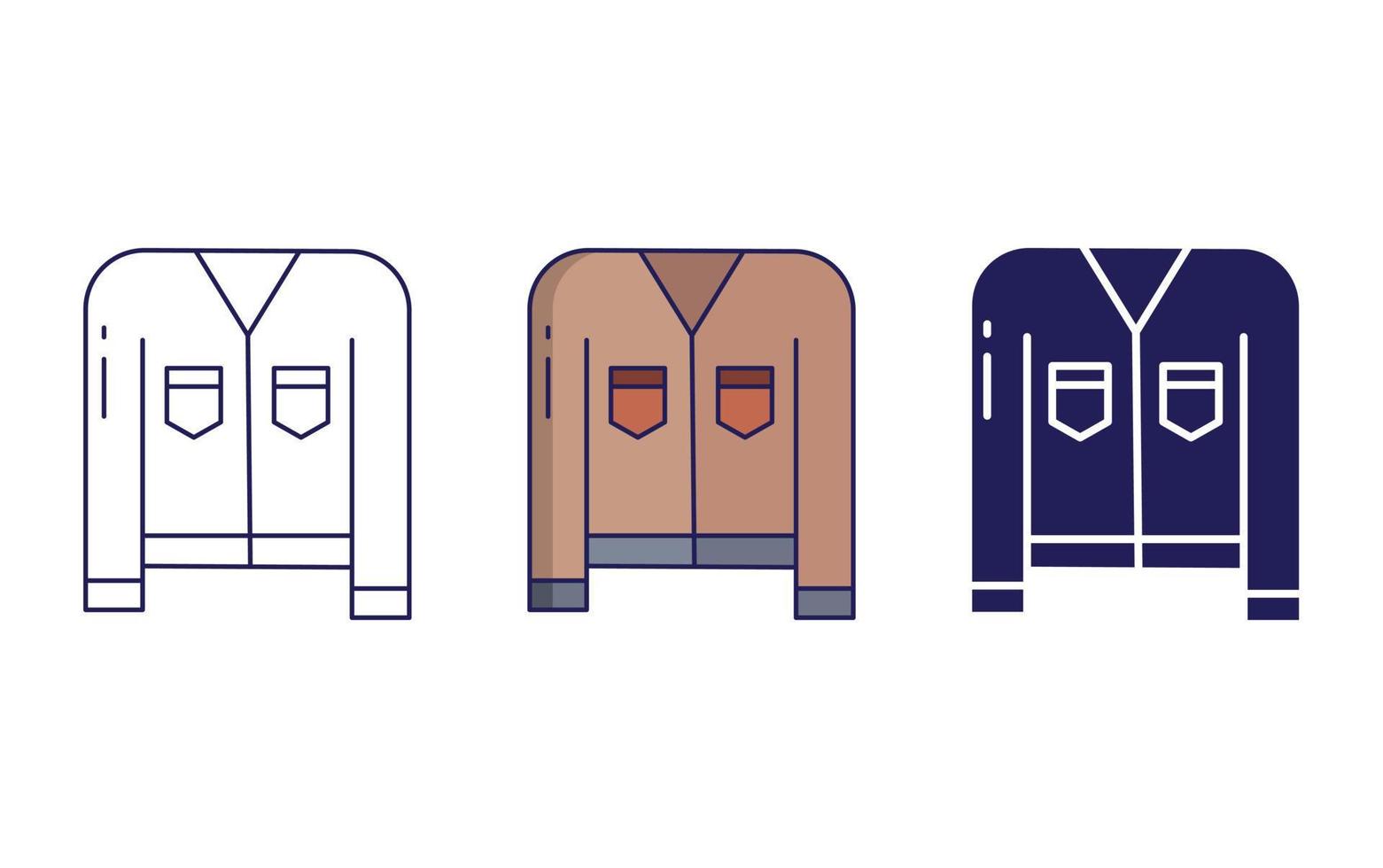 Cardigan top vector icon