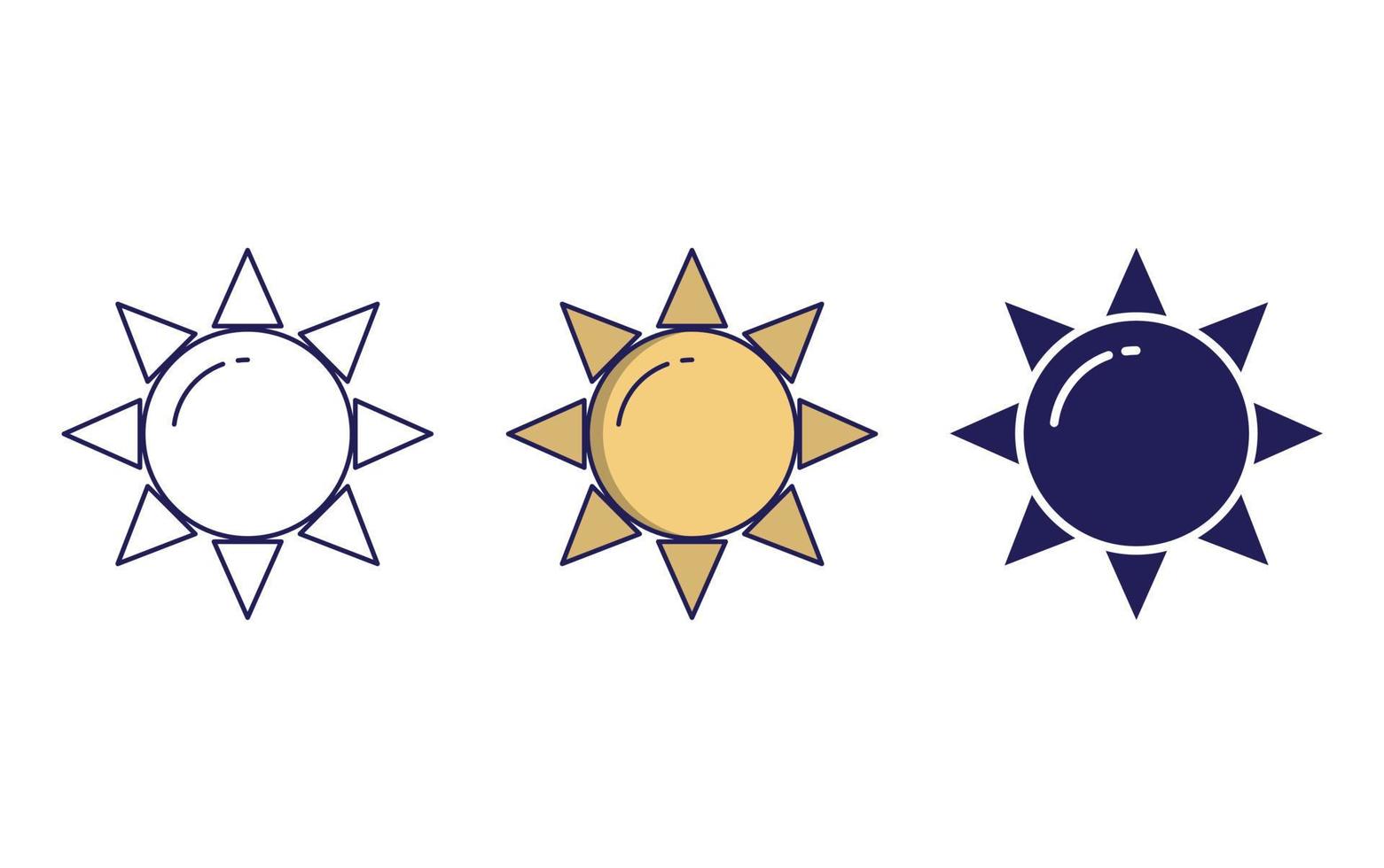 Sun vector icon