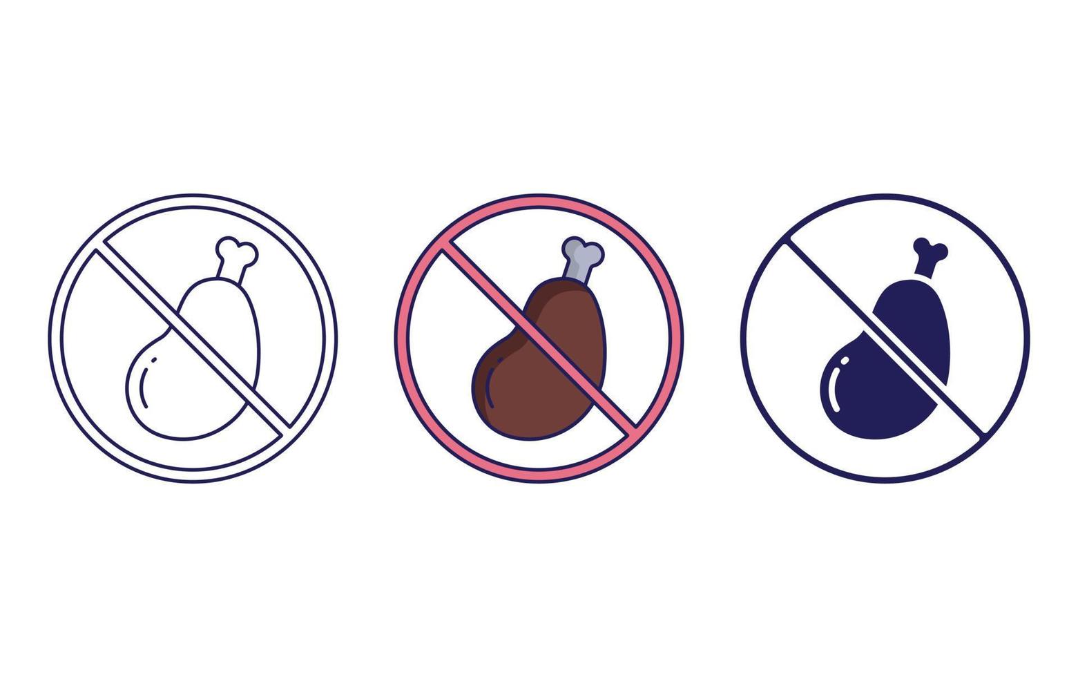 No meat food vector icon