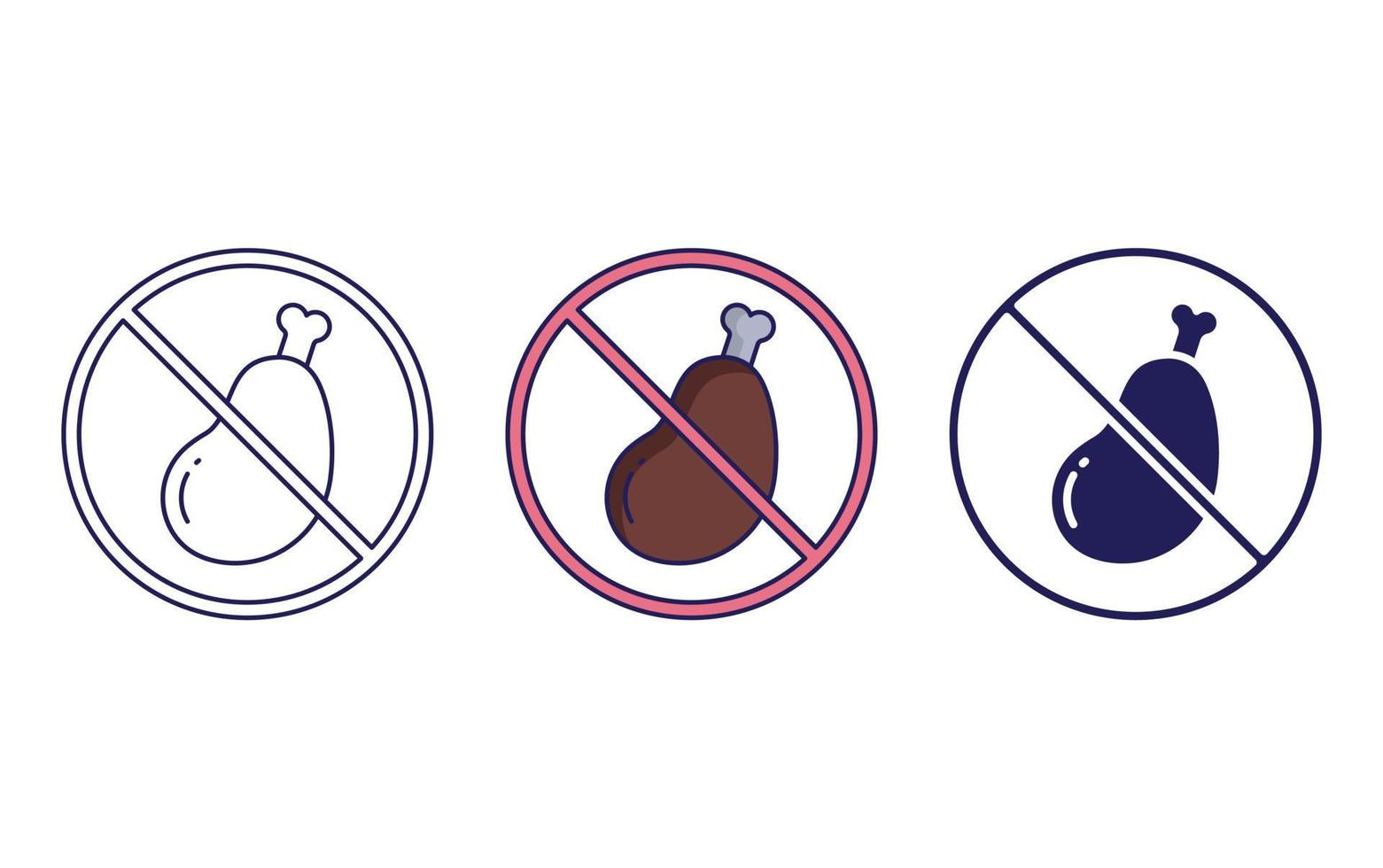 No meat food vector icon