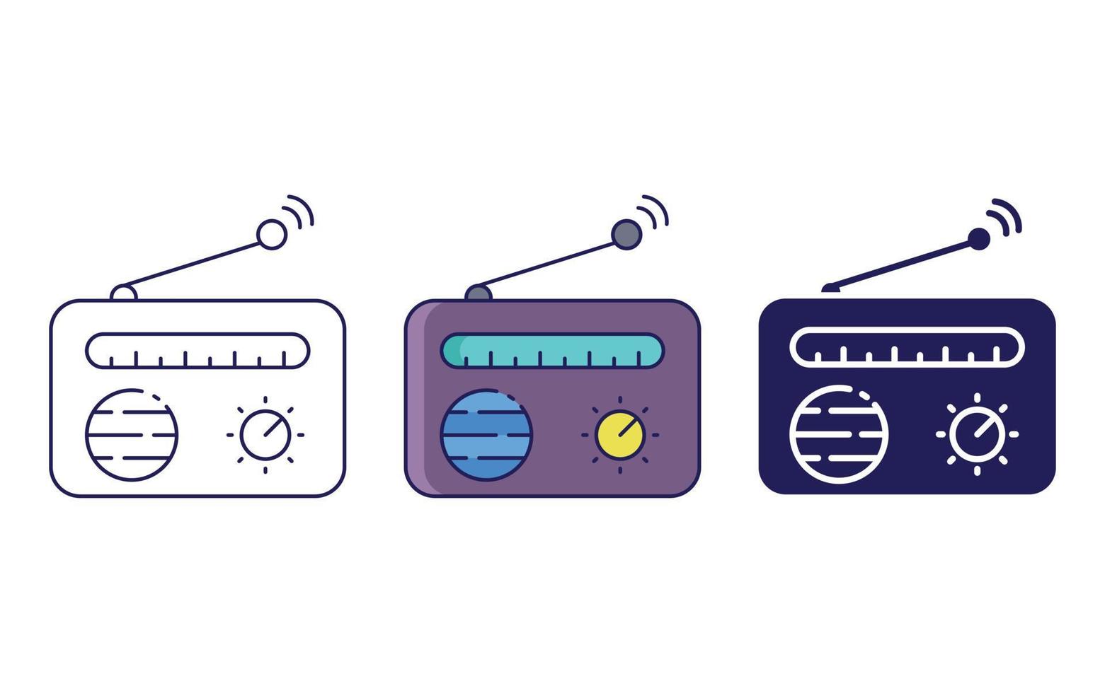 icono de vector de radio